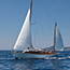 Yacht “Magima” from 1927., at the entrance to Ždrilca bay